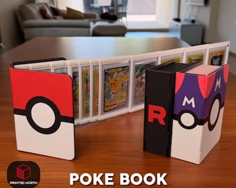 pokemon book for cards walmart 3D Printed Poke Trading Card Binder, Toploader Storage Album, TCG Collector Book easy to put in and take out Pokemon Binder