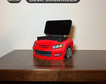 Mazdaspeed3 Inspired Desk Organizer, Vehicle Office Organizer, Mazda 3 Phone Wireless Charger, MagSafe Desk Organizer, Mazda Decor