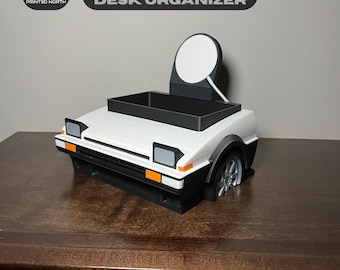 Toyota AE86 Inspired Desk Organizer with Wireless Phone Charger & MagSafe Vehicle Office Decor