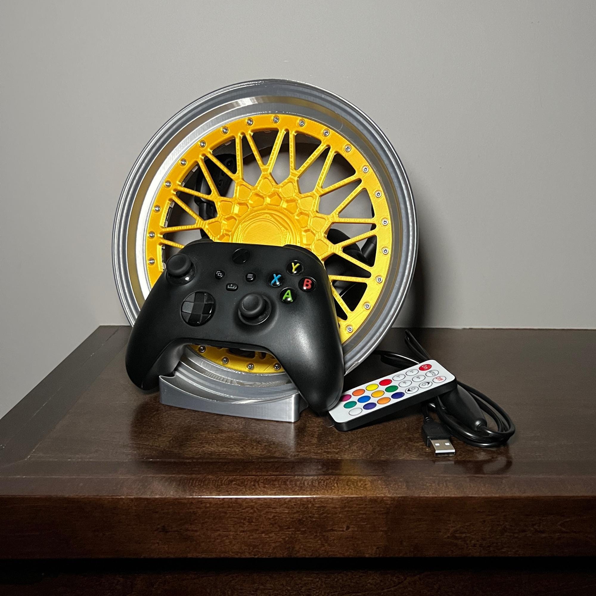 bbs-rs-inspired-rim-headphone-controller-stand-car-enthusiast-gaming