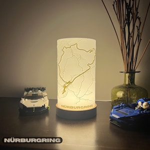 Lamp racebaan, lamp nauwkeurige kaartgegevens, bureaulamp op kantoor, cadeau voor een benzinekop, mangrotdecor, cadeau voor automan