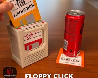 Set Floppy Click-onderzetters: op diskettes geïnspireerde onderzetters in vintage-stijl