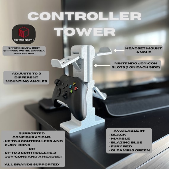 Controller & Headset Tower: Gaming Accessories Organizer