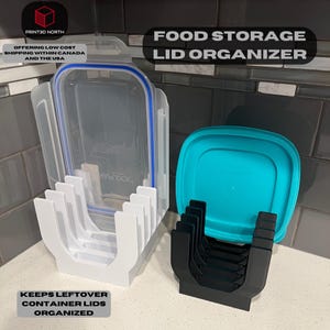 Leftover Container Lid Holder, Kitchen Organizer, Meal Prep Container Storage, Pantry Organizer, Kitchen Organization Accessory