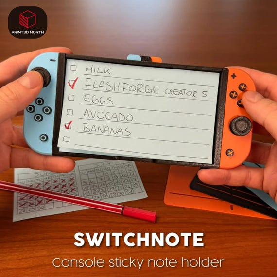 SWITCHNOTE: Nintendo Switch Fridge Magnet and Notepad Organizer