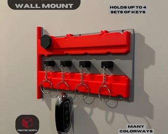 Keychain Valve Cover Wall Mount - Car & Truck Key Organizer, Vehicle Themed Keyring Holder, Perfect Gift for Auto Lovers