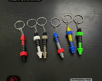 Coilover Spring Keychains, Car Enthusiast Gift, Mini Coilover Keychain, Automotive Keychain, Car Parts Accessories, Gear Head Gift