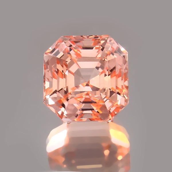 AAA Fine Quality Ravishing Colour Peach Morganite Loose Asscher Cut Gemstone Cut Making for All Kind Of Fine Jewellery 10x10 MM- 8.05 Carats