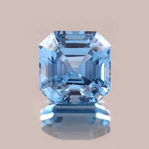 AAA Fine Quality Ravishing Brazilian Blue Aquamarine Loose Ascher Cut Gemstone For Making Seductive Jewellery Gemstone- 10x10 MM 6.30 Cartas