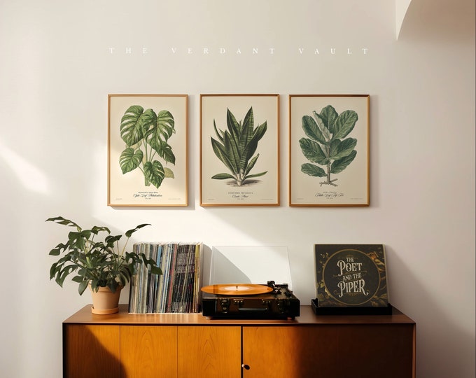 Verdant Virtuosity - Parlor Plant Portraits, Curated Art Prints, by the Poet and The Piper
