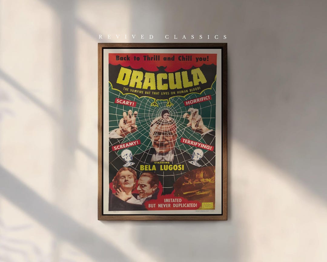 Dracula 1931 Movie Poster: Vintage Bela Lugosi Horror Art Print - Etsy