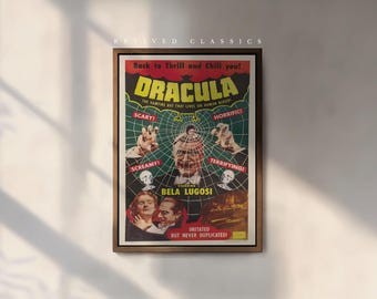 Dracula 1931 Movie Poster, reprint.