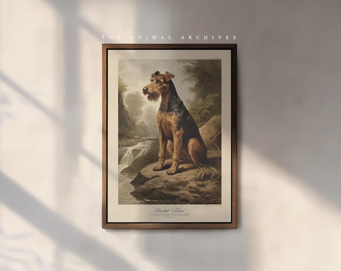 The Airedale Terrier Art Print, by the Poet and The Piper
