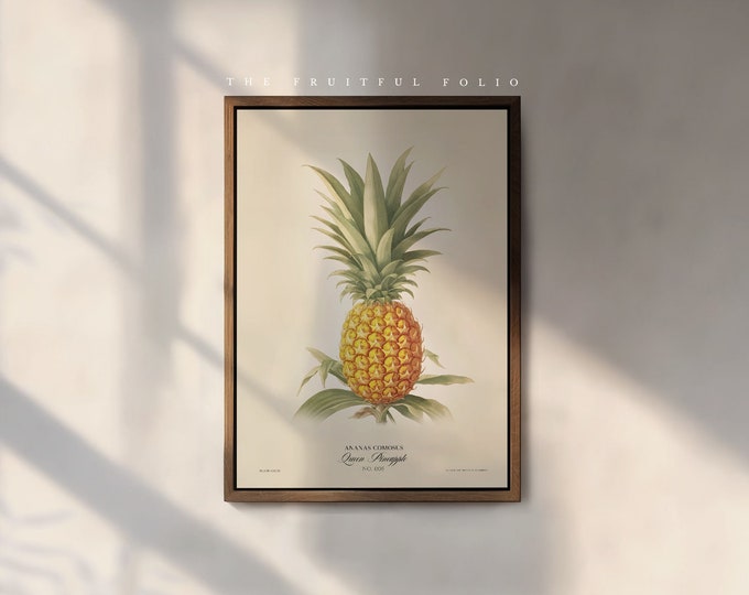 The Queen Pineapple Art Print, by The Poet and The Piper
