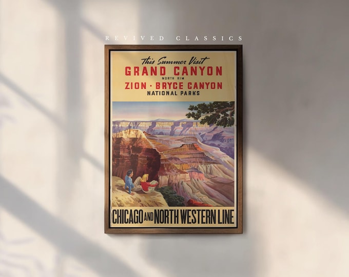 Vintage Grand Canyon Travel Poster, reprint.
