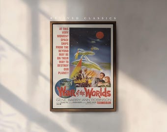 The War of the Worlds Movie Poster, reprint.