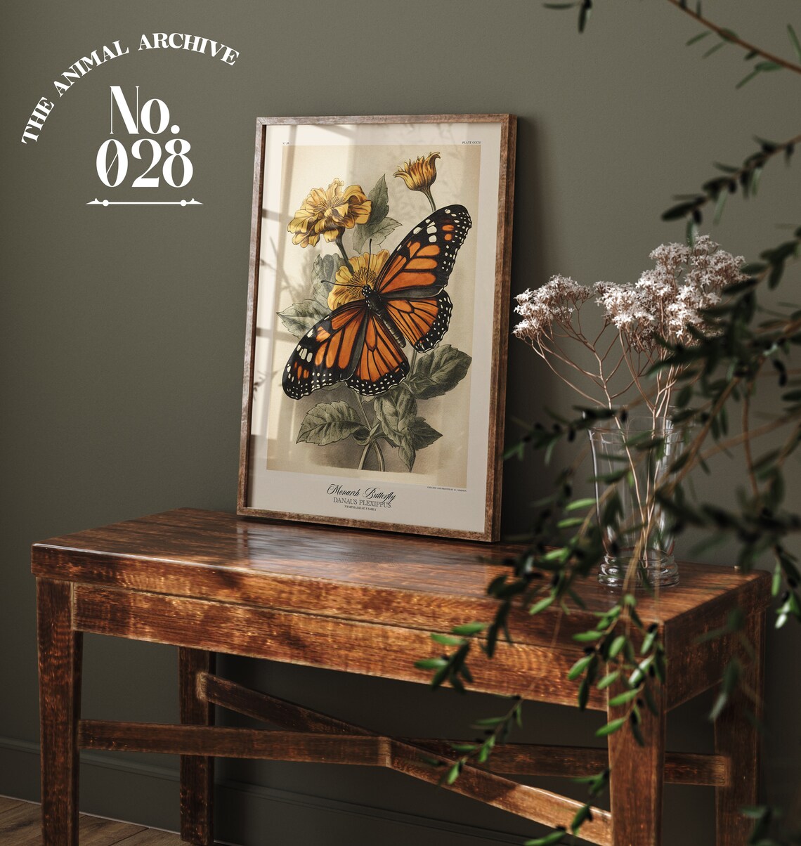 Monarch Butterfly Art Print: Vintage Victorian Style, Garden Decor - Etsy