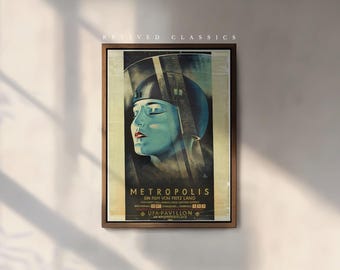 Vintage Metropolis Movie Poster, reprint.