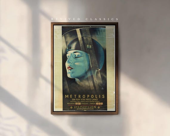 Vintage Metropolis Movie Poster, reprint.