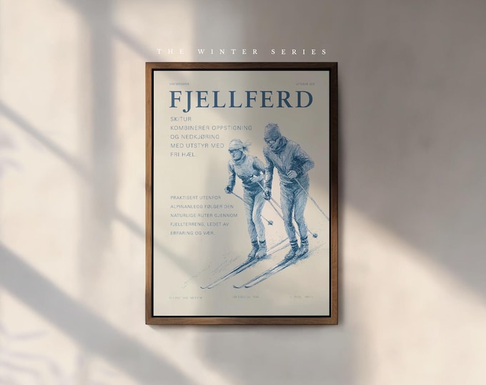 Tele-Mark – Vintage Ski Touring Poster | Alpine Winter Art | Winter Series Print 003