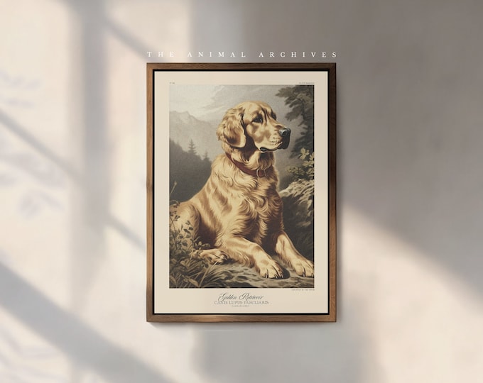The Golden Retriever Art Print, by The Poet and The Piper