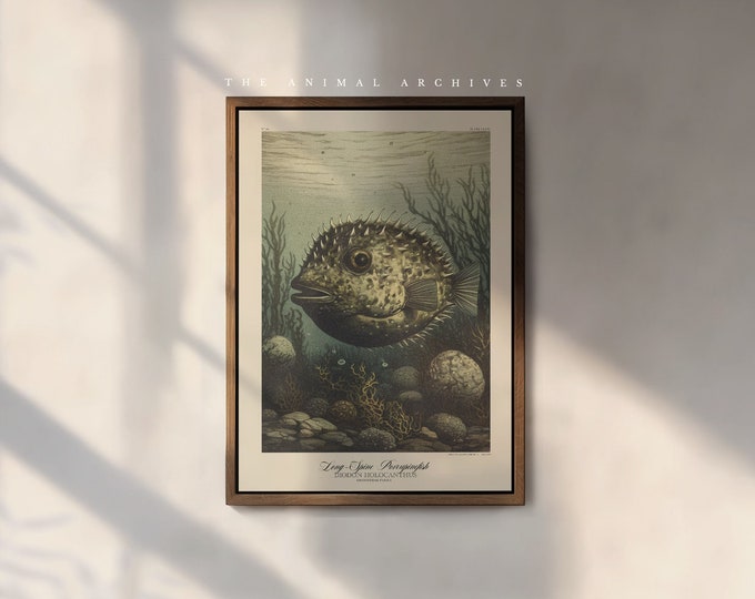 The Long-Spine Porcupinefish Art Print, by the Poet and The Piper