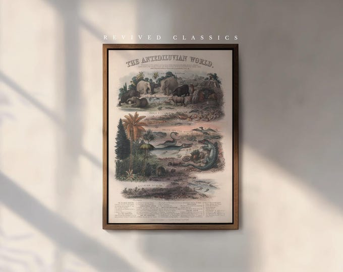 Vintage Antediluvian World Print, by James Reynolds