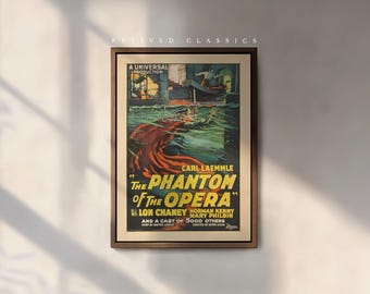 The Phantom of the Opera Movie Poster, reprint.