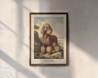 The German Poodle Art Print, by the Poet and The Piper