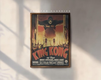 King Kong 1933 Movie Poster, reprint.