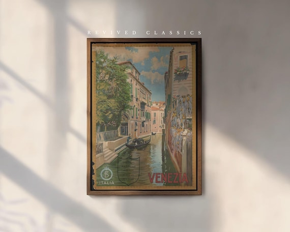 Vintage Venice Travel Poster, reprint.