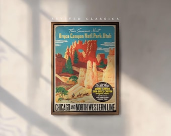 Bryce Canyon National Park Poster, reprint.