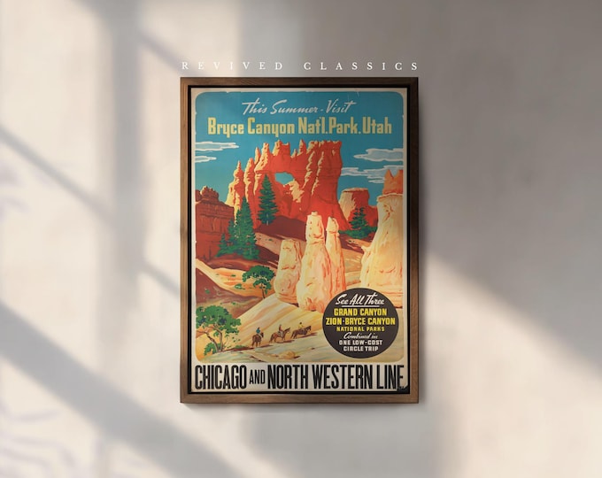 Bryce Canyon National Park Poster, reprint.