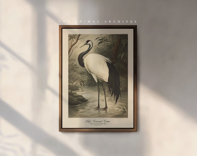 The Red-Crowned Crane Art Print, by the Poet and The Piper