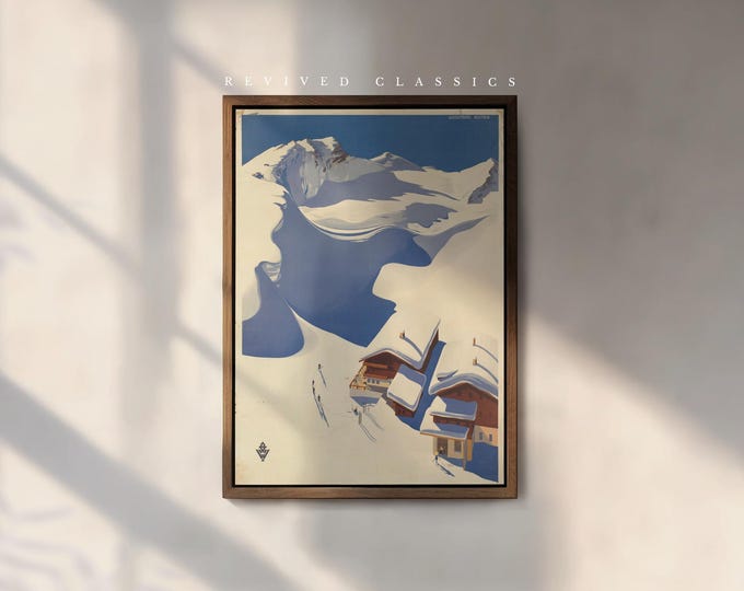 Vintage Austria Ski Poster, reprint.