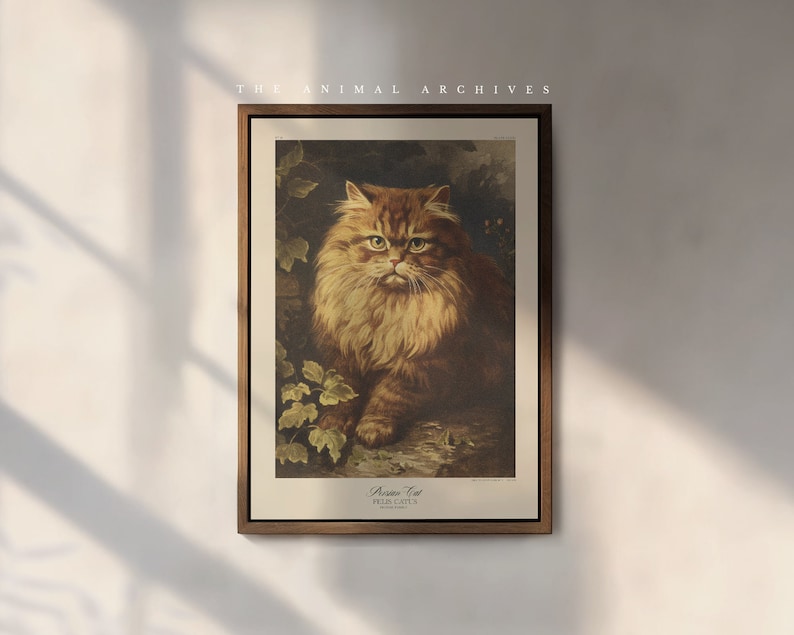 Vintage Persian Cat Art Print: Antique Victorian Style Wall Decor - Etsy