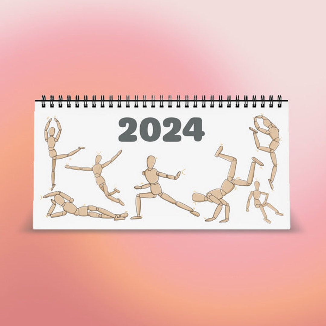 2024 Calendar Fun Dancing Wooden Manequinns Musical Theatre Performing