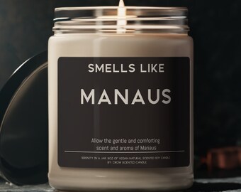 Manaus Candle Gift Brazil Smells Like Manaus Souvenir Scented Soy Wax Vegan Candle 9oz Candle Gift For Friend