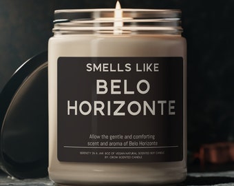 Belo Horizonte Candle Gift Brazil Smells Like Belo Horizonte Souvenir Scented Soy Wax Vegan Candle 9oz Candle Gift For Friend