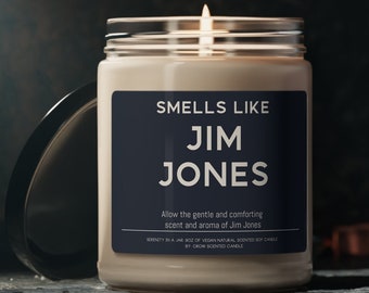 Jim Jones Candle Cult Leader Smells Like Jim Jones Gift Scented Soy Wax Candle 9oz Candle Gift For Jim jones James Warren Jones  Preacher