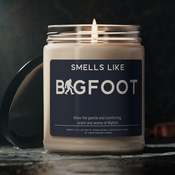 Bigfoot Candle Funny Gift Smells Like Bigfoot Scented Soy Wax Candle 9oz Candle Gift For Bigfoot Gorilla Ape Monkey