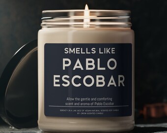 Pablo Escobar Candle Cartel Smells Like Pablo Escobar Scented Soy Wax Candle 9oz Candle Gift For Escobar Mafia