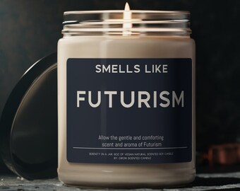 Futurism Candle Gift Smells Like Futurism Scented Soy Wax Candle 9oz Candle Gift For Futuristic Futurismo