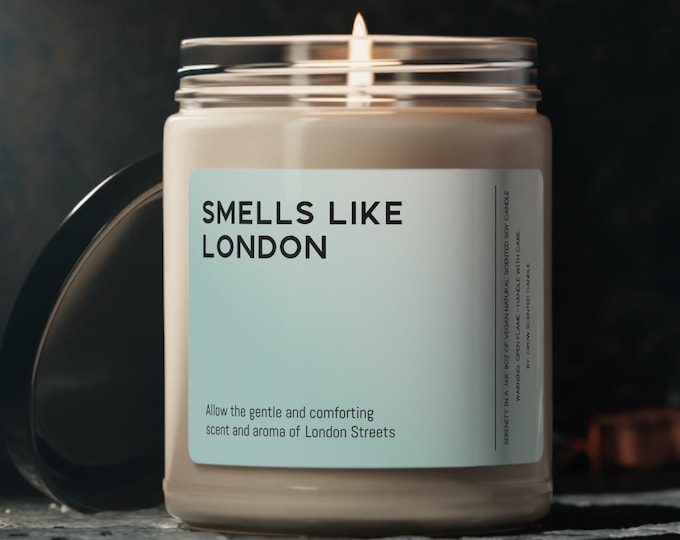 London Candle Smells Like London Travel Visit Souvenir Gift City Scented Soy Wax Candle 9oz Candle Gift For Traveler England