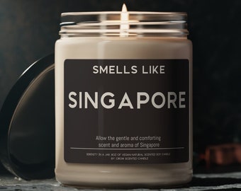 Singapore Candle Gift Funny Smells Like Singapore Scented Soy Wax Candle 9oz Candle Gift For Friend