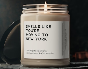 Moving To New York Candle State Scented Soy Wax Candle 9oz Smells Like You're Moving To New York Housewarming Gift New York Candle Gift