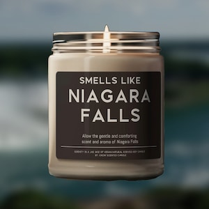 Niagara Falls Candle Smells Like Niagara Falls Scented Soy Wax Candle 9oz Candle Gift for Traveler Visit Souvenir Canada