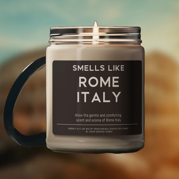 Rome Italy Candle Smells Like Collesium Rome Italy Scented Soy Wax Candle 9oz Candle Gift for Traveler Visit Souvenir