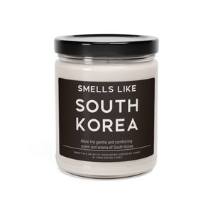 South Korea Candle Gift Funny Smells Like South Korea Scented Soy Wax Candle 9oz Candle Gift For Friend image 2