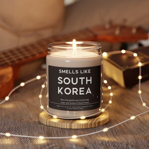 South Korea Candle Gift Funny Smells Like South Korea Scented Soy Wax Candle 9oz Candle Gift For Friend image 4